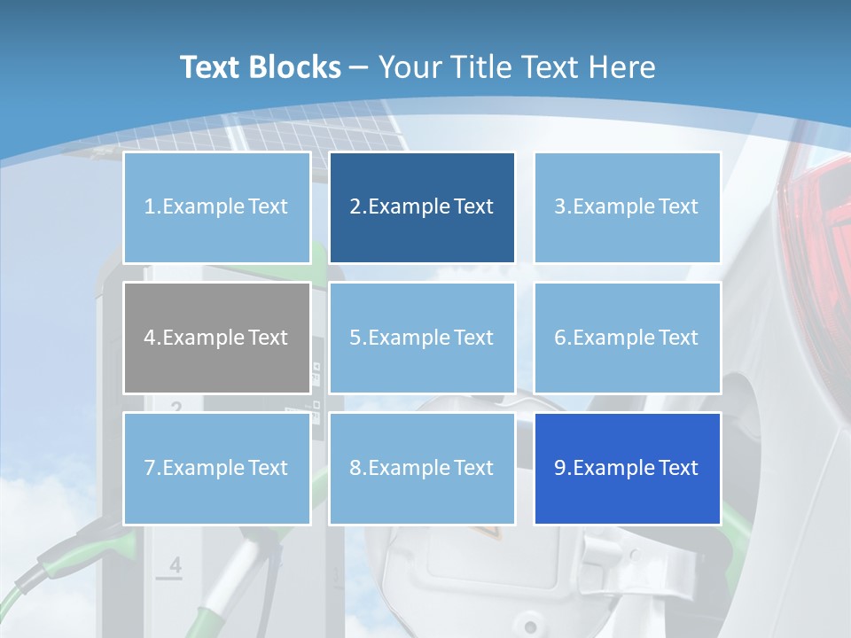 Car Pump Photovoltaic PowerPoint Template