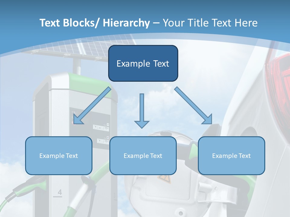Car Pump Photovoltaic PowerPoint Template