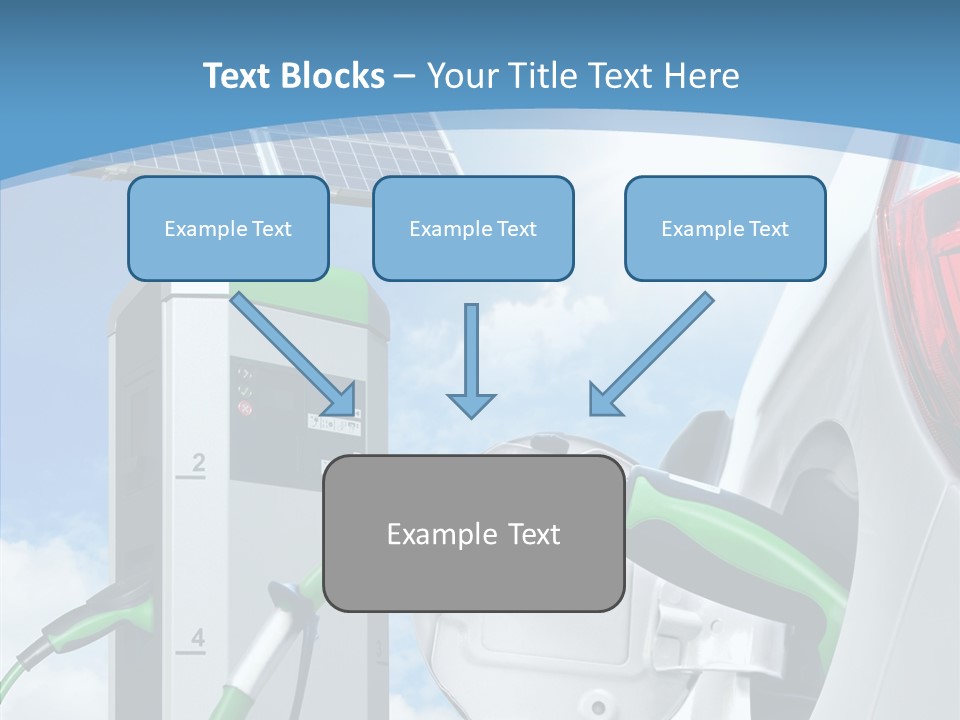 Car Pump Photovoltaic PowerPoint Template