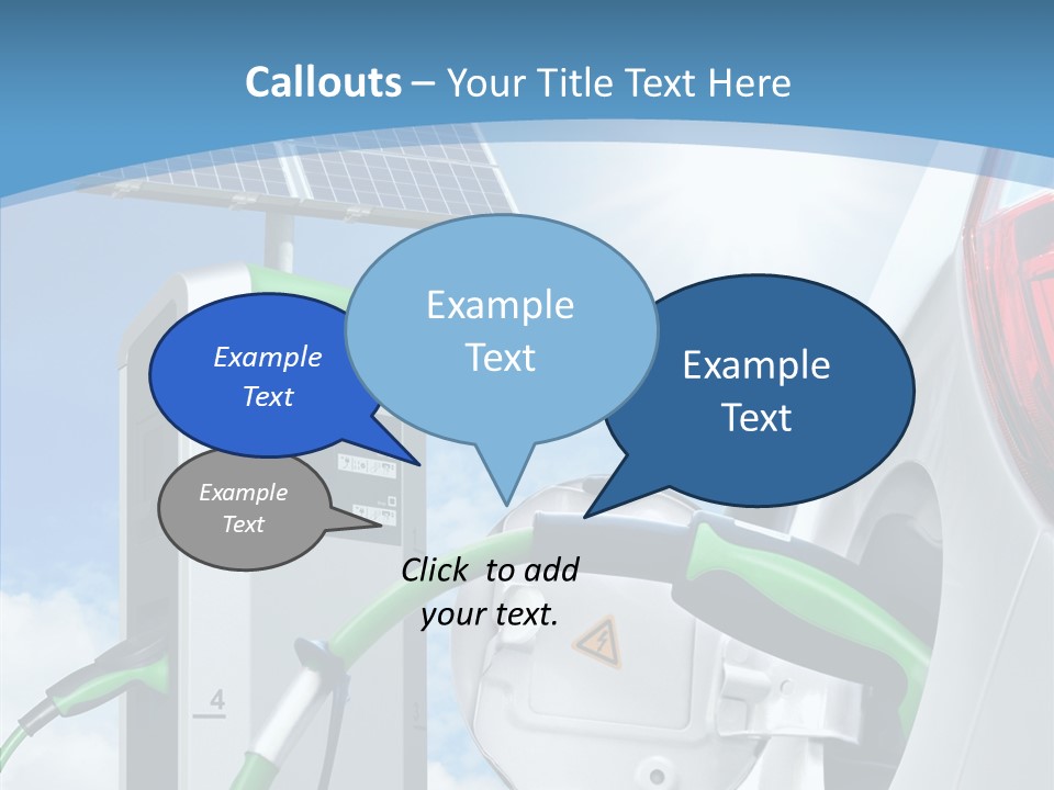 Car Pump Photovoltaic PowerPoint Template