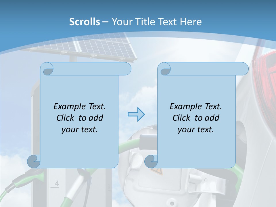 Car Pump Photovoltaic PowerPoint Template