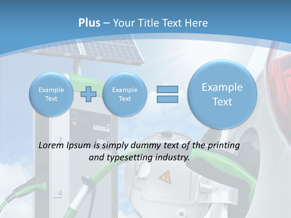 Car Pump Photovoltaic PowerPoint Template