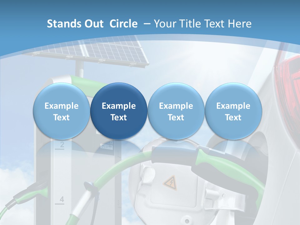 Car Pump Photovoltaic PowerPoint Template