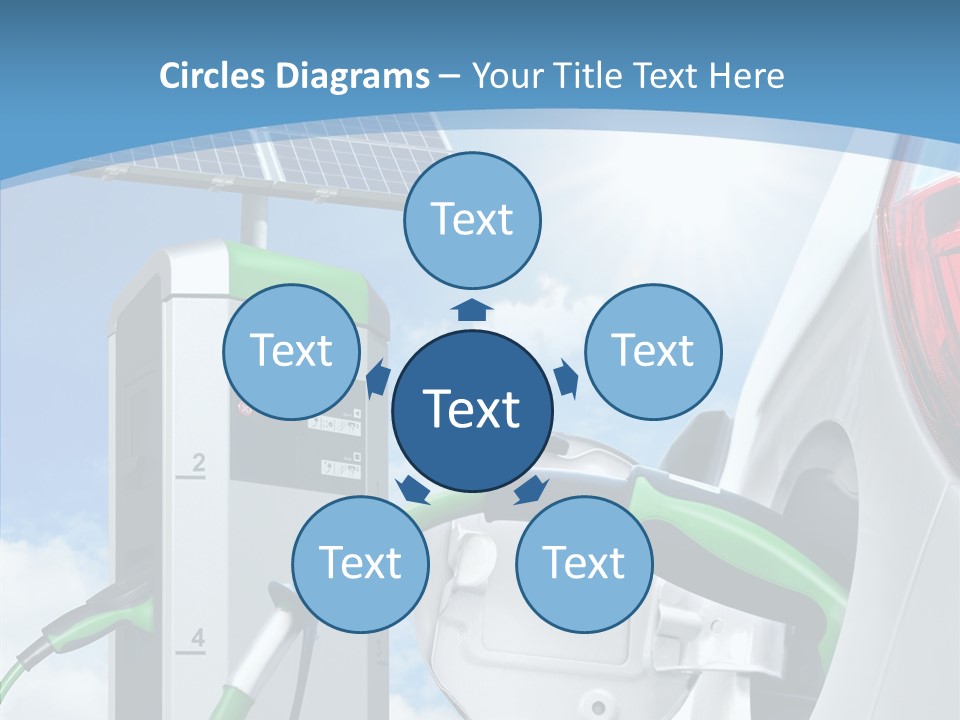 Car Pump Photovoltaic PowerPoint Template