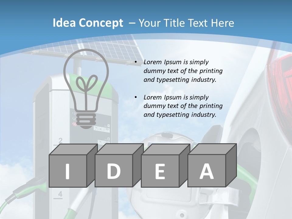 Car Pump Photovoltaic PowerPoint Template