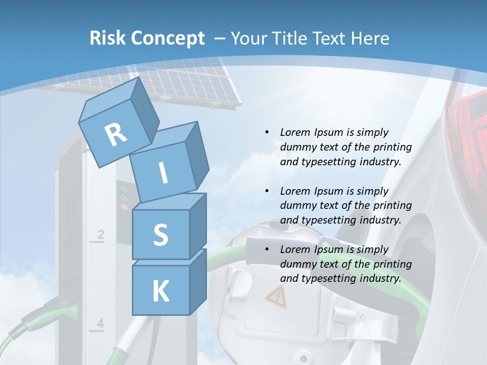 Car Pump Photovoltaic PowerPoint Template
