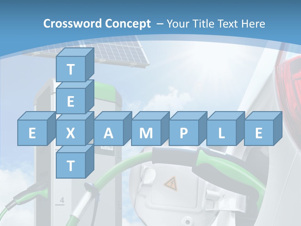 Car Pump Photovoltaic PowerPoint Template