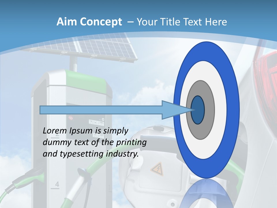 Car Pump Photovoltaic PowerPoint Template