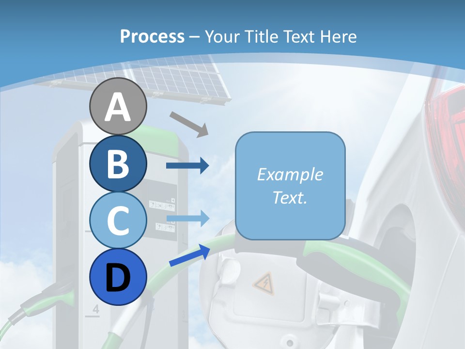 Car Pump Photovoltaic PowerPoint Template