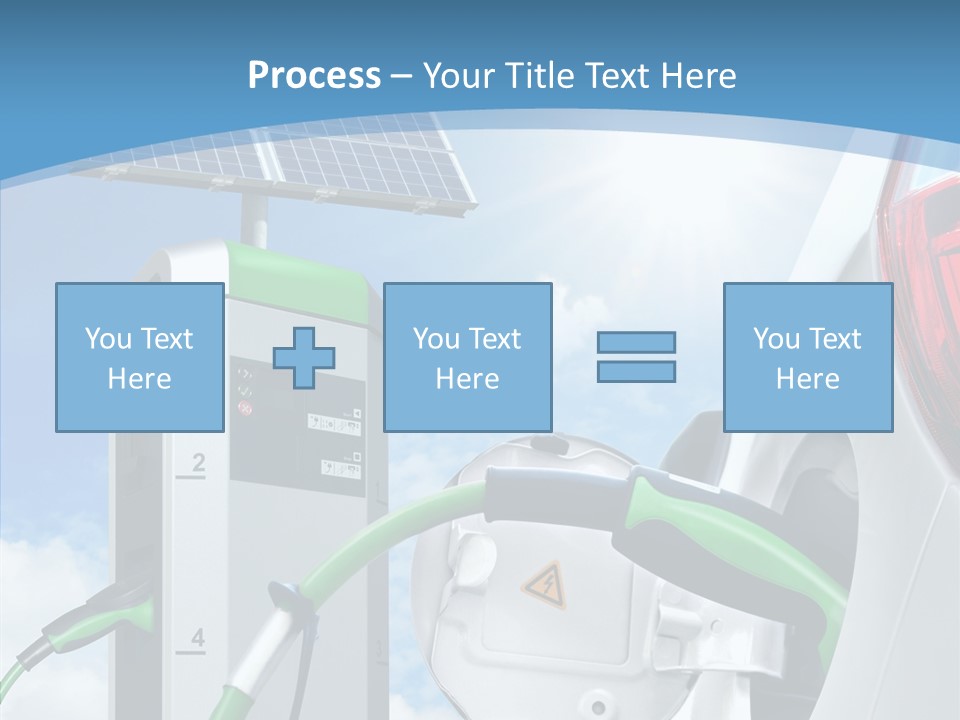 Car Pump Photovoltaic PowerPoint Template