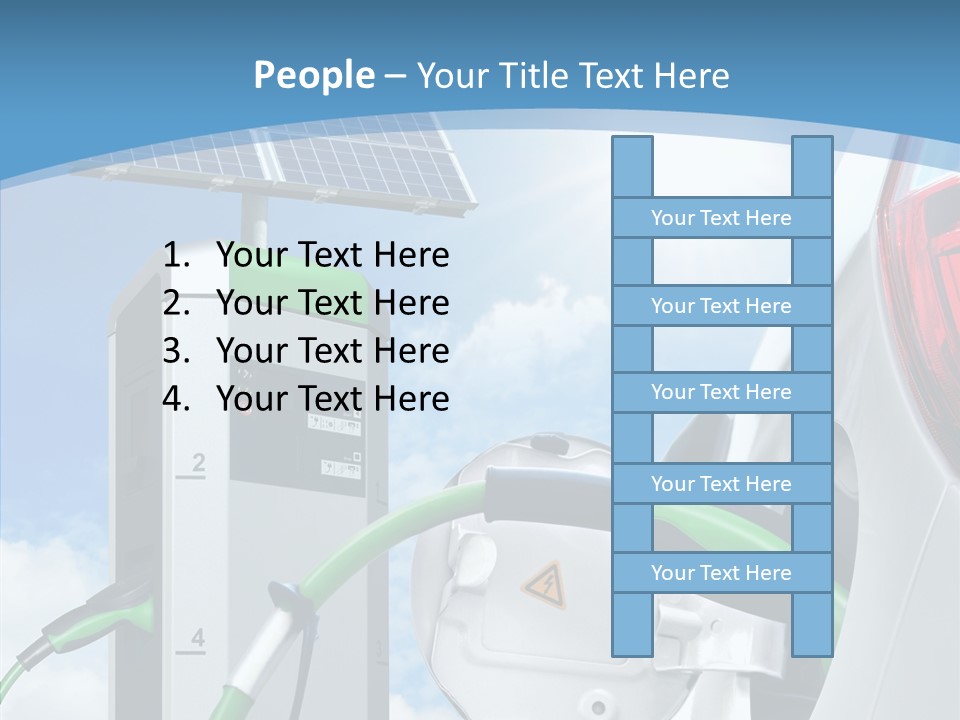 Car Pump Photovoltaic PowerPoint Template