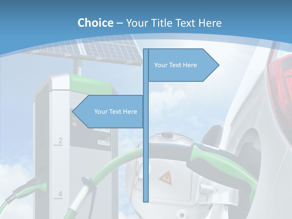 Car Pump Photovoltaic PowerPoint Template