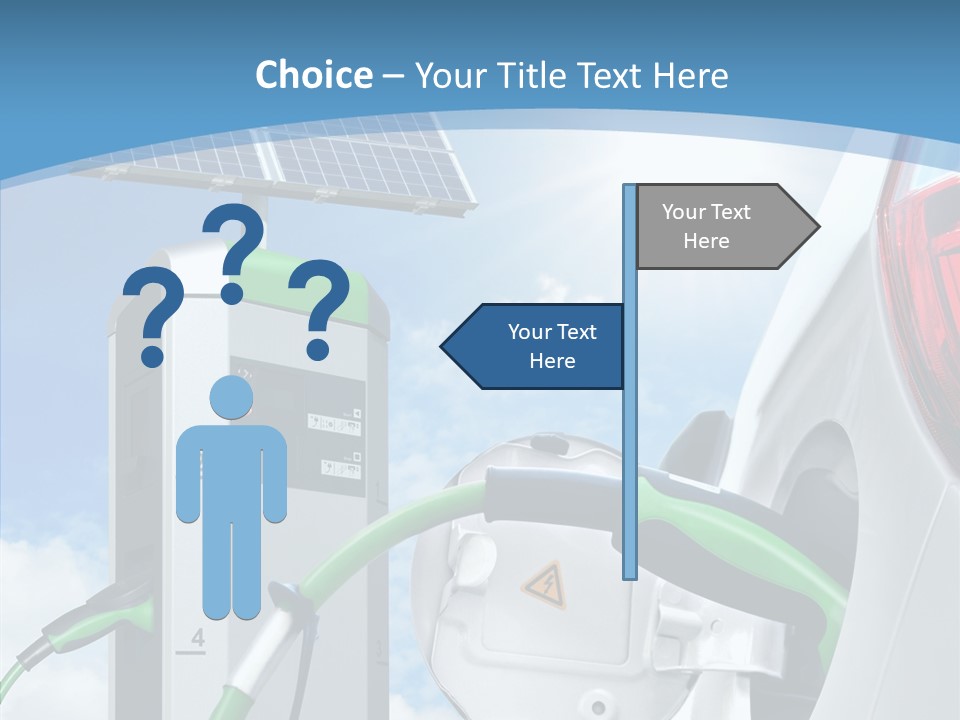 Car Pump Photovoltaic PowerPoint Template