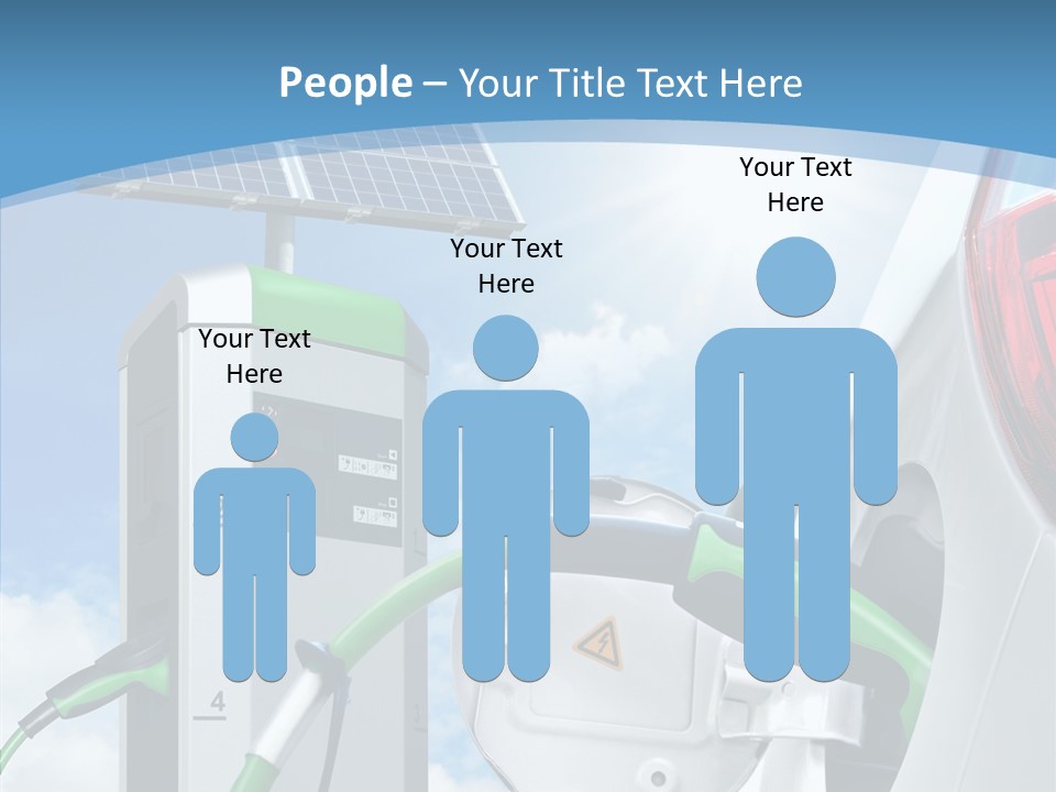 Car Pump Photovoltaic PowerPoint Template