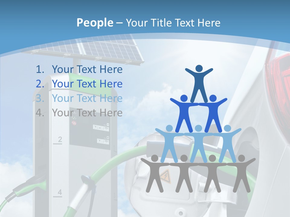 Car Pump Photovoltaic PowerPoint Template