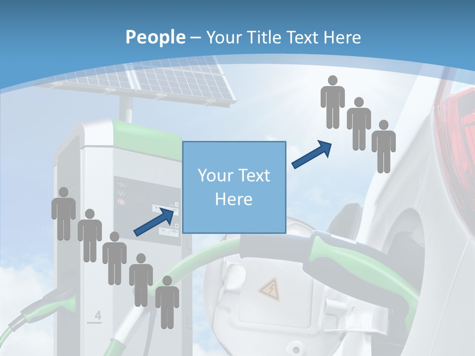 Car Pump Photovoltaic PowerPoint Template