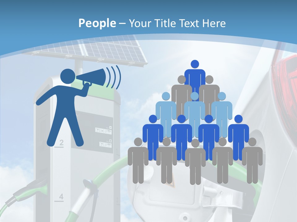 Car Pump Photovoltaic PowerPoint Template