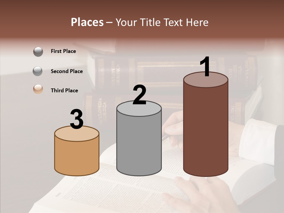 Lawyer Book Hand PowerPoint Template