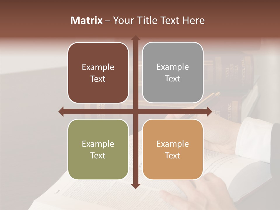 Lawyer Book Hand PowerPoint Template