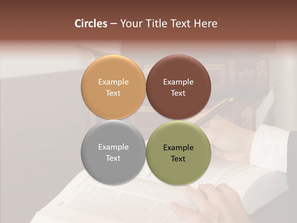 Lawyer Book Hand PowerPoint Template