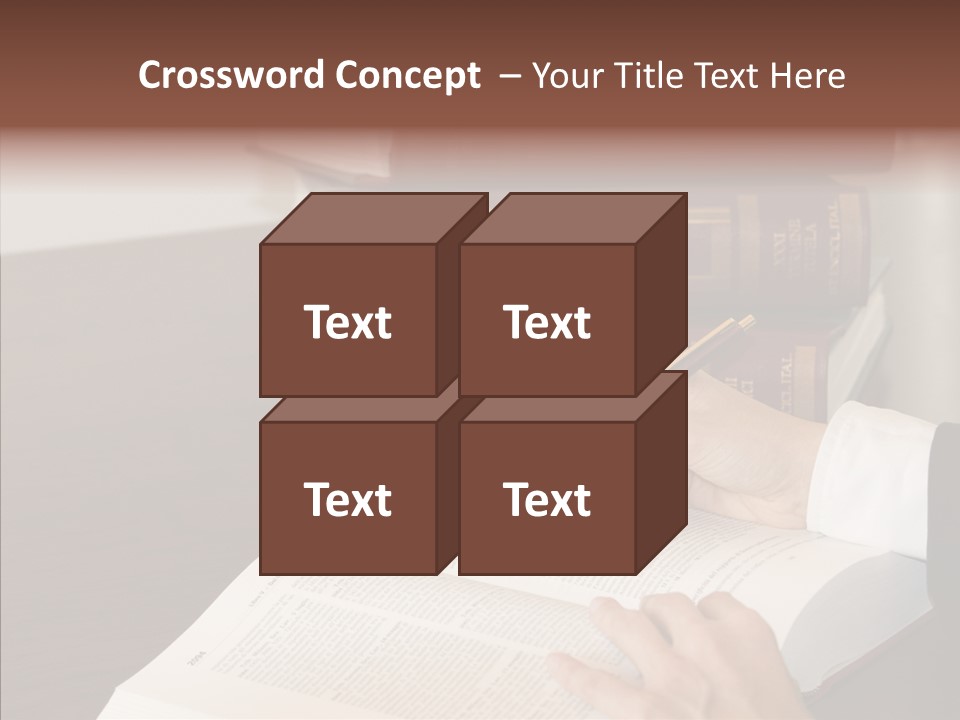 Lawyer Book Hand PowerPoint Template