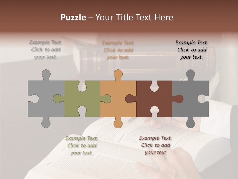 Lawyer Book Hand PowerPoint Template