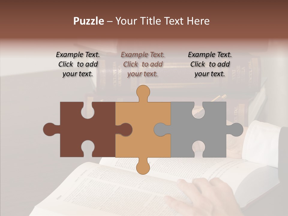 Lawyer Book Hand PowerPoint Template