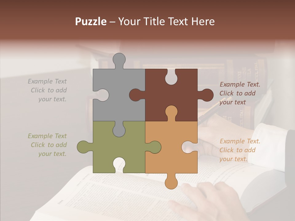 Lawyer Book Hand PowerPoint Template