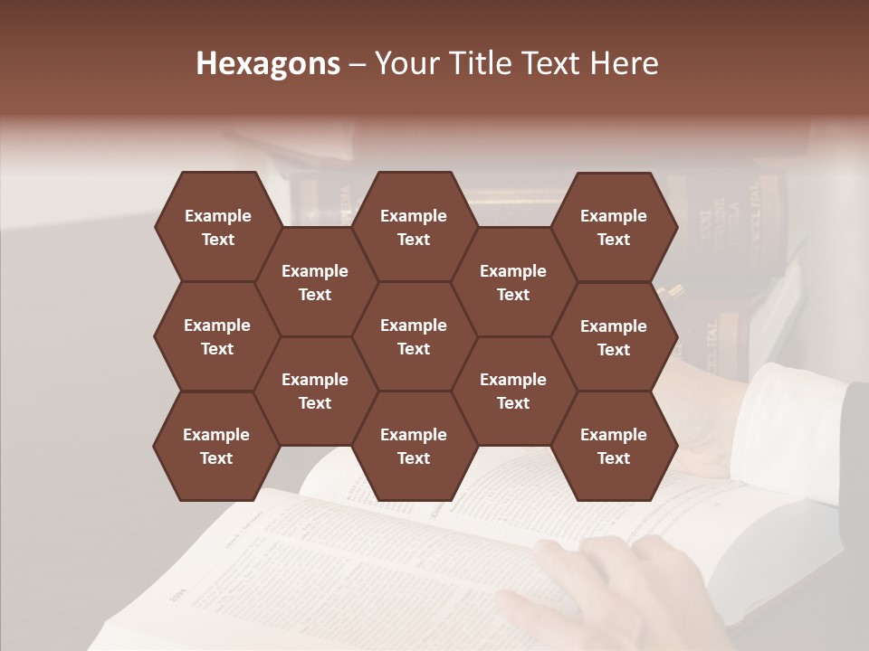 Lawyer Book Hand PowerPoint Template