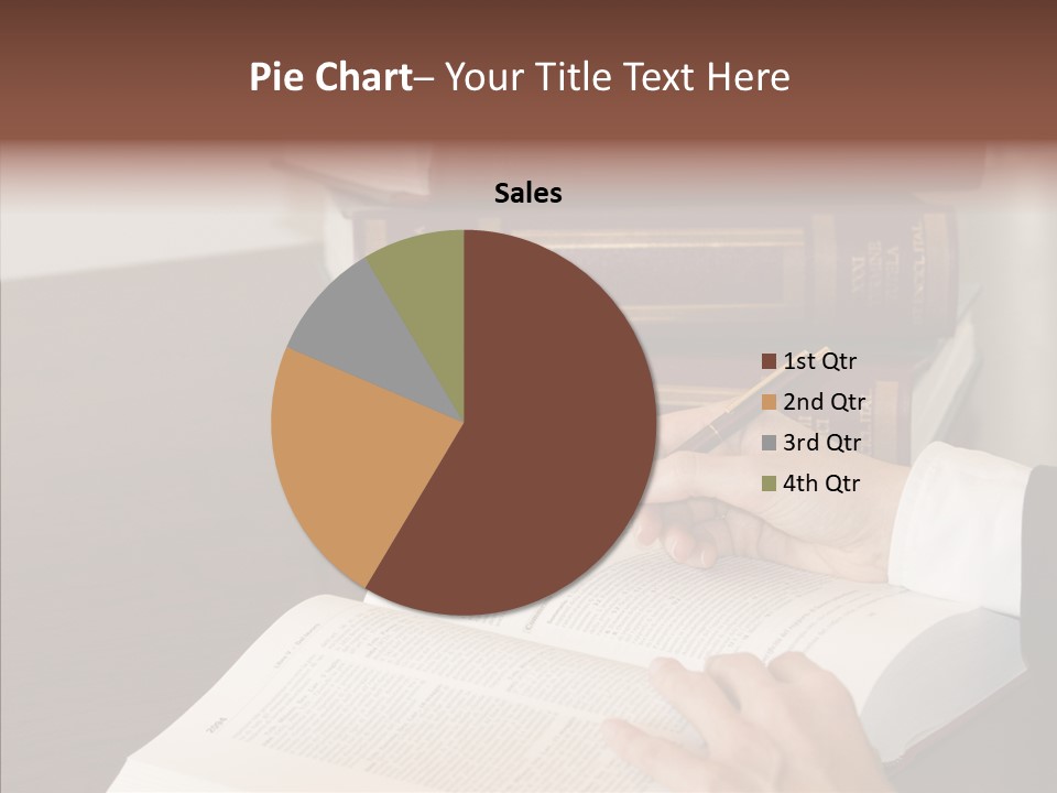 Lawyer Book Hand PowerPoint Template