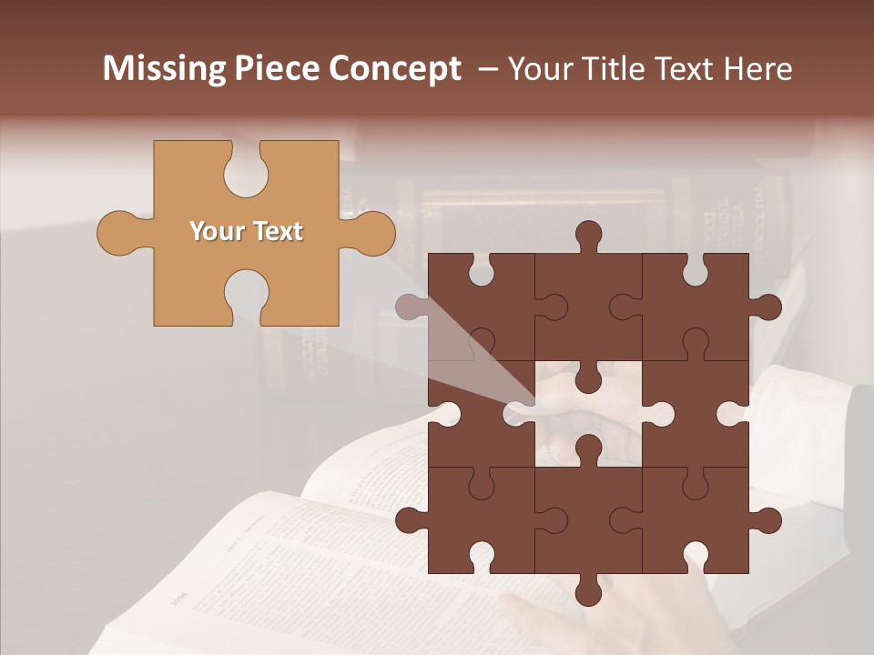 Lawyer Book Hand PowerPoint Template