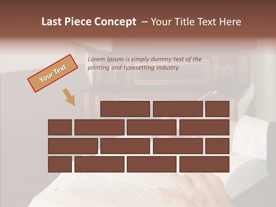 Lawyer Book Hand PowerPoint Template