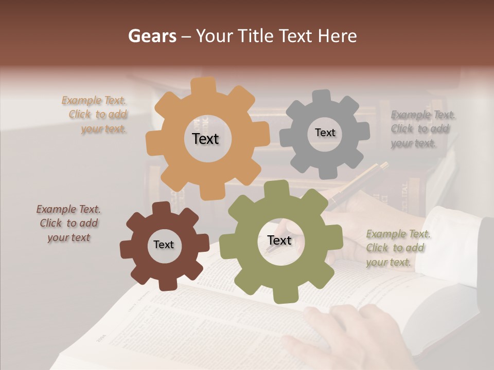 Lawyer Book Hand PowerPoint Template