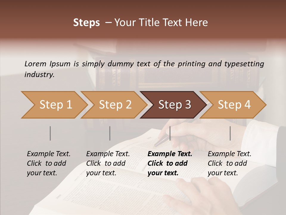 Lawyer Book Hand PowerPoint Template