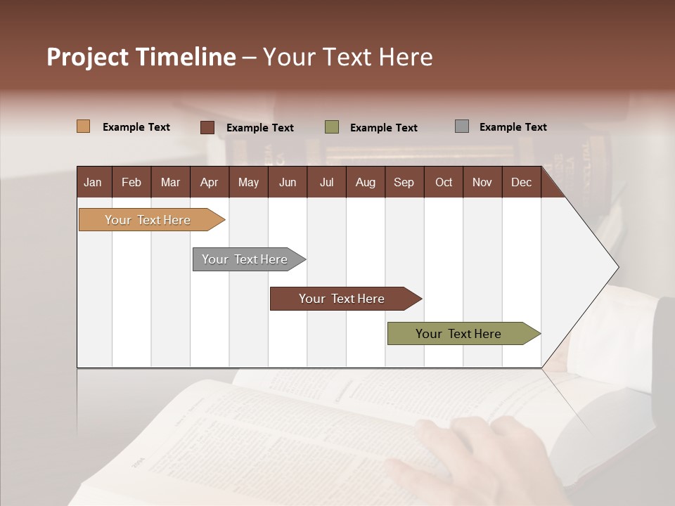 Lawyer Book Hand PowerPoint Template
