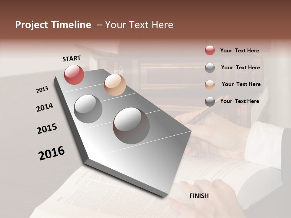 Lawyer Book Hand PowerPoint Template