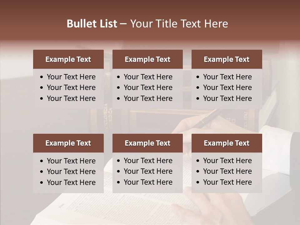 Lawyer Book Hand PowerPoint Template