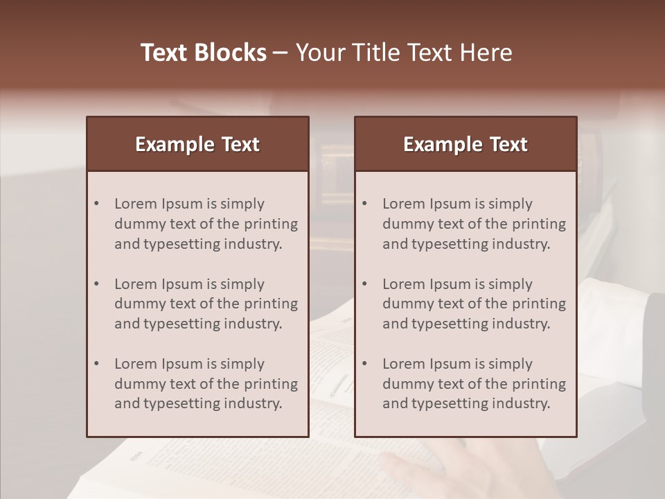 Lawyer Book Hand PowerPoint Template