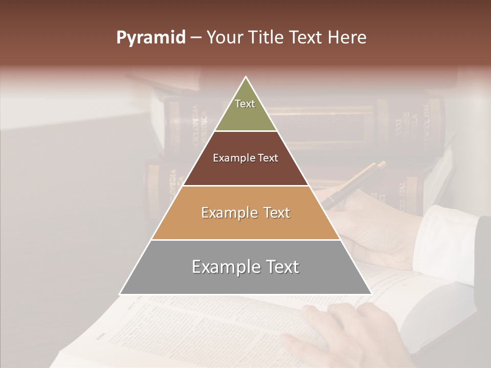 Lawyer Book Hand PowerPoint Template