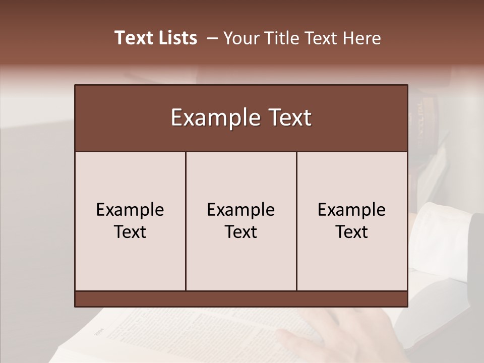 Lawyer Book Hand PowerPoint Template