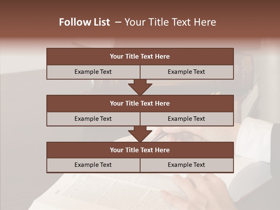 Lawyer Book Hand PowerPoint Template