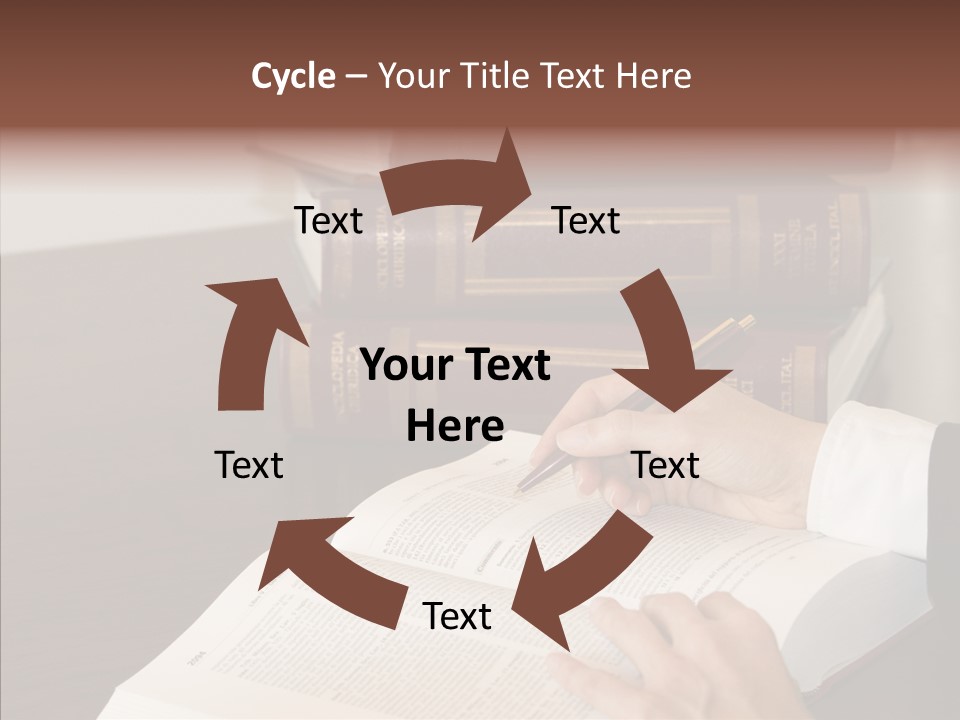 Lawyer Book Hand PowerPoint Template