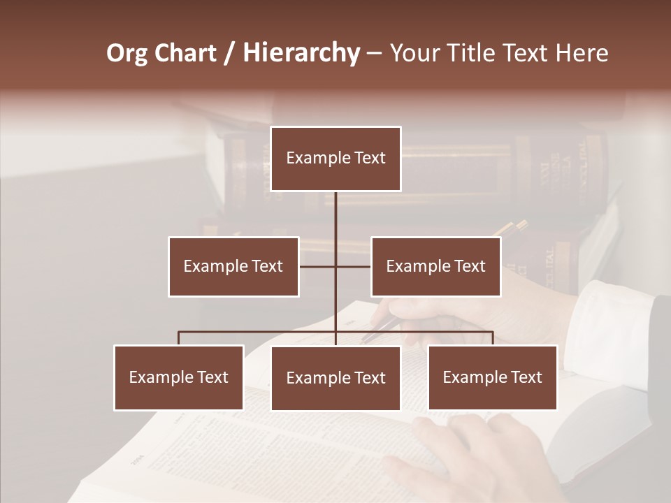 Lawyer Book Hand PowerPoint Template