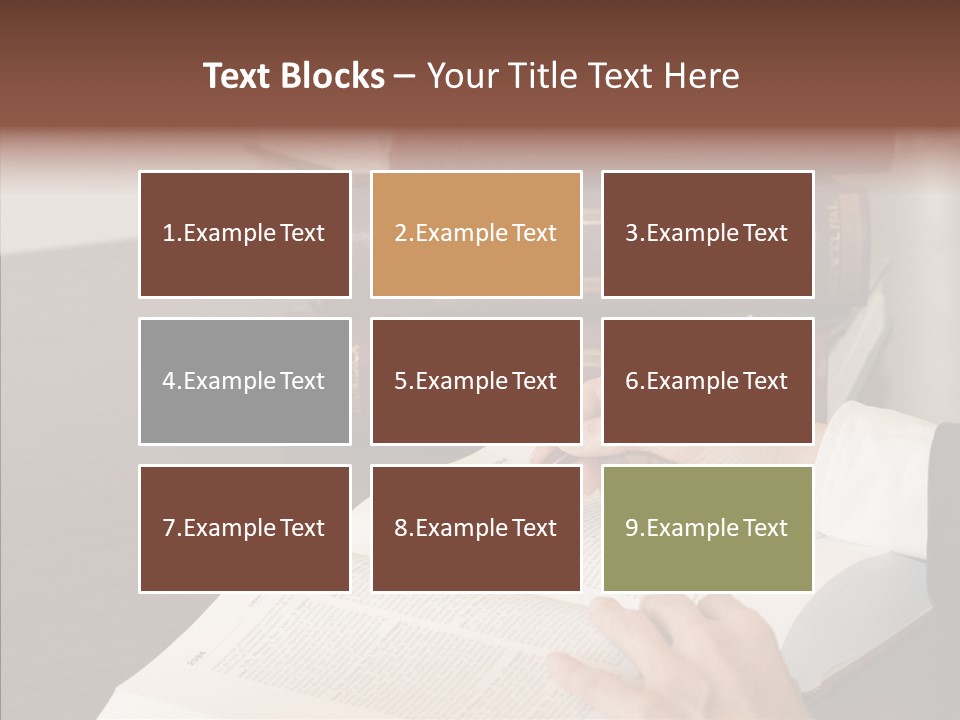 Lawyer Book Hand PowerPoint Template