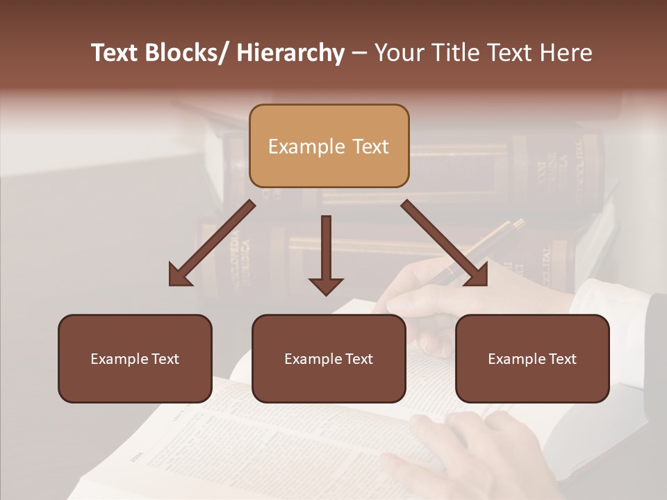 Lawyer Book Hand PowerPoint Template