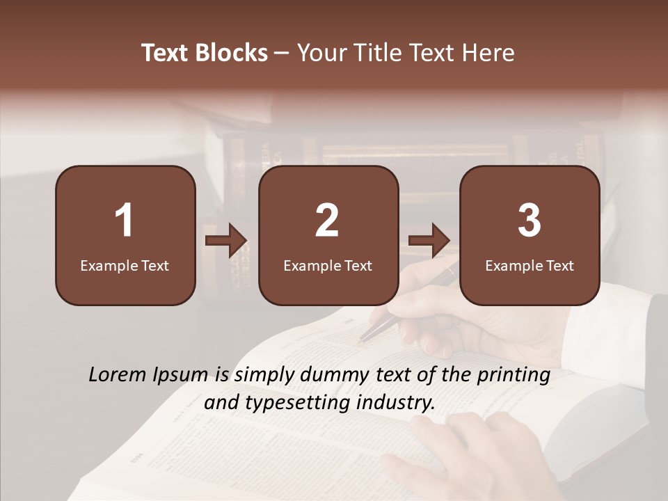 Lawyer Book Hand PowerPoint Template