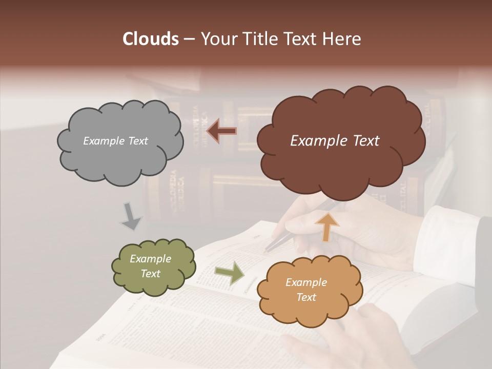 Lawyer Book Hand PowerPoint Template