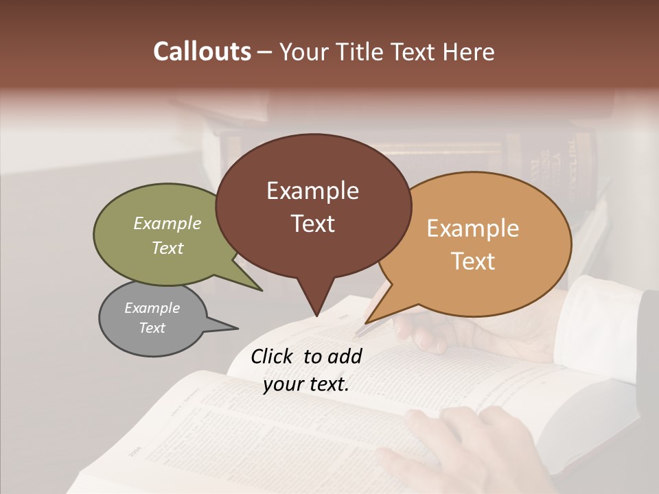 Lawyer Book Hand PowerPoint Template