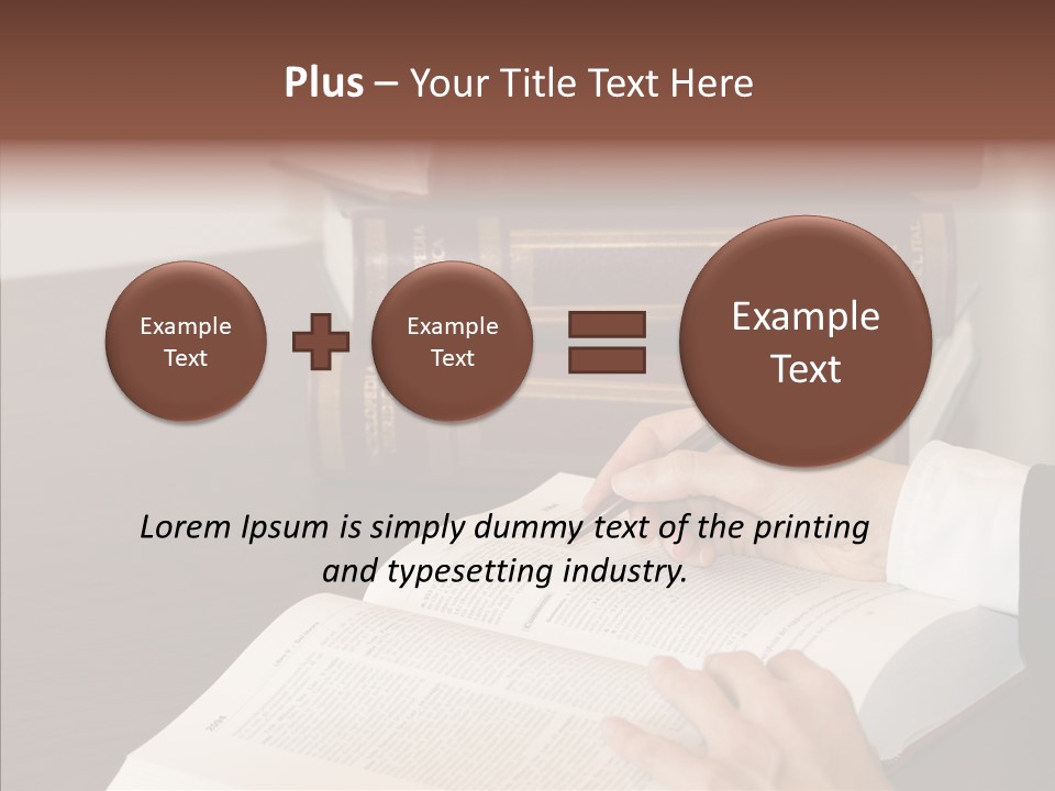 Lawyer Book Hand PowerPoint Template