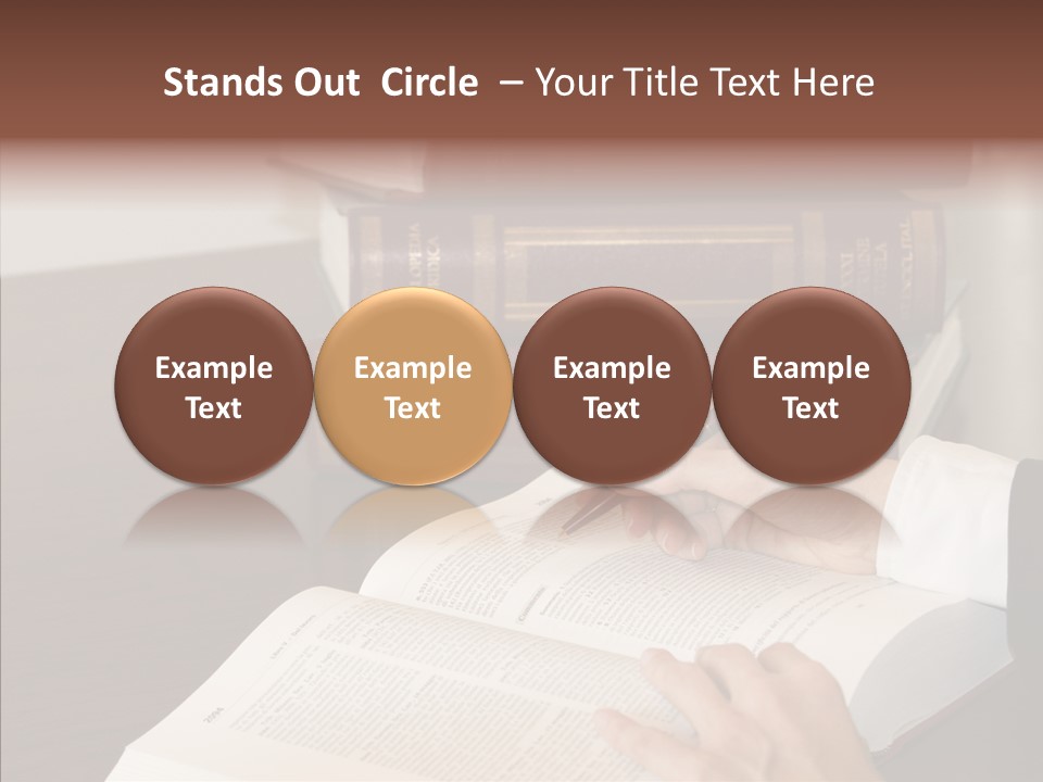 Lawyer Book Hand PowerPoint Template